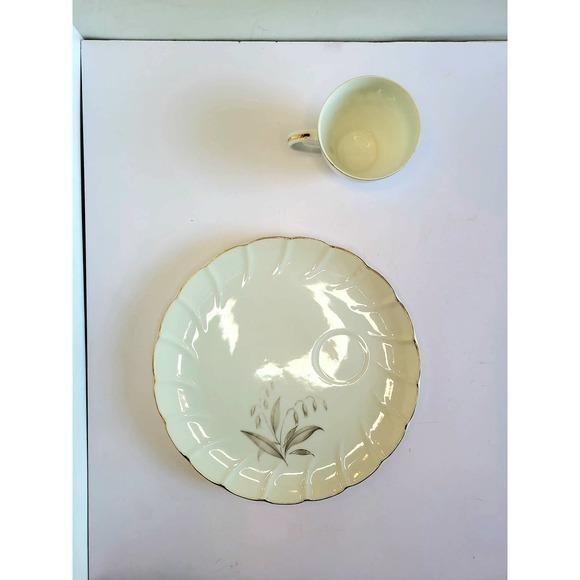 HP Vintage 60s Kaysons Golden Rhapsody Gold Band Wheat Plate Cup set - Picture 6 of 9